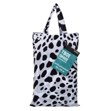 Штора для ванной текстиль с пропиткой 180*200см с кольцами Ночь (48)