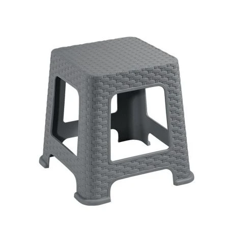 Табурет h33см пластик РОТАНГ серый (6)