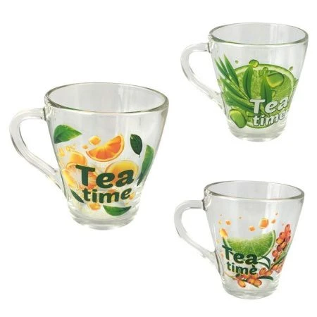 Кружка 250мл стекло Грация ВРЕМЯ ЧАЯ (20)