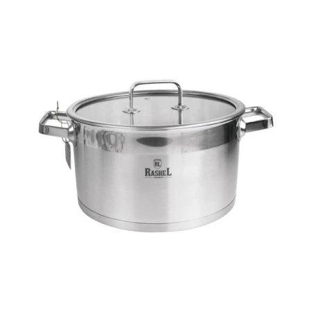 Кастрюля 2,7л нерж.сталь ВИКТОРИЯ со стекл.крышкой 18*11см R-270w (6)