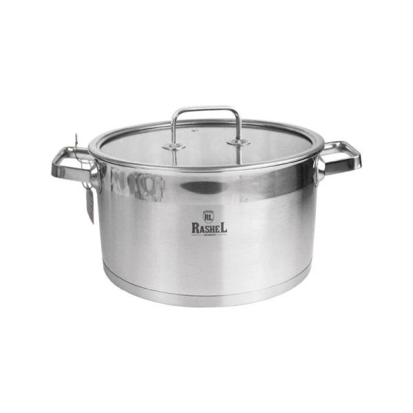 Кастрюля 2,7л нерж.сталь ВИКТОРИЯ со стекл.крышкой 18*11см R-270w (6)