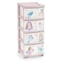 Комод детский 4-х секционный 48*38*98см пластик для девочек (1)