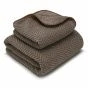 Набор полотенец микрофибра 2пр 35*75см/70*140см Крафт коричневый 300гр м0904_07