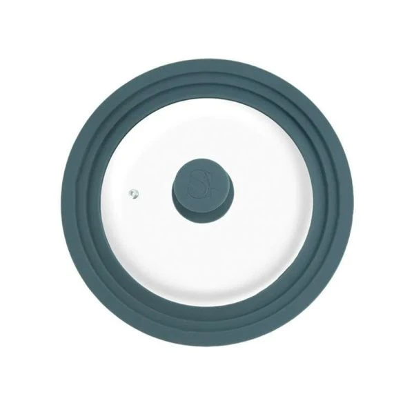 Крышка универсальная стекло/силикон 16/18/20см серая SG-14035 Elias (12)