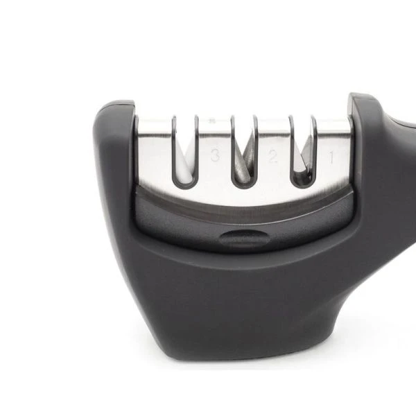 Ножеточка трехзонная 18,5*5,5*5см с алмазным покрытием CHEF`S SELECT черная APK016 (6)