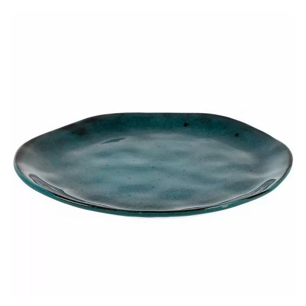 Тарелка мелкая 20см фарфор STONE десертная синяя DMD052 (12) ВЫВОД