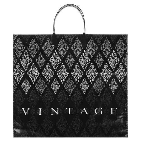 Пакет с пластиковой ручкой 38*34+3см полиэтилен Винтаж (10/150)