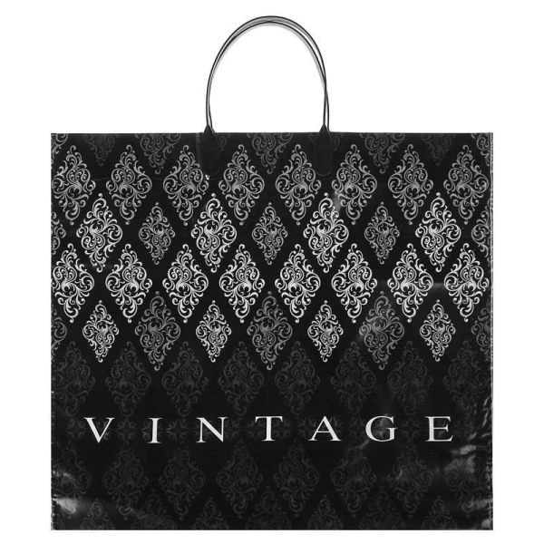 Пакет с пластиковой ручкой 38*34+3см полиэтилен Винтаж (10/150)