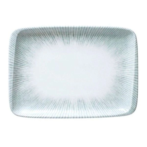 Блюдо 23*16см фарфор ИРИС СЕРЫЙ прямоугольное IRSMOV26DT (12)