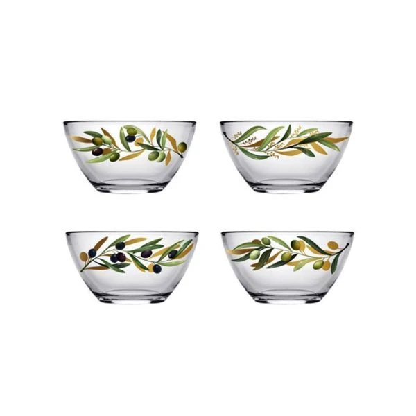 Салатник 13см стекло ОЛИВКИ Гладкий (12)