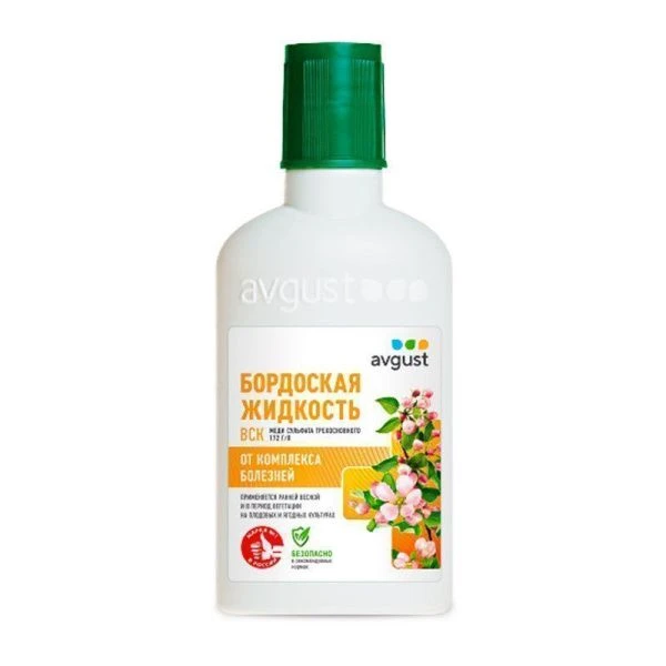 Бордоская жидкость 100мл фунгицид для плодово-ягодных культур Август (50)
