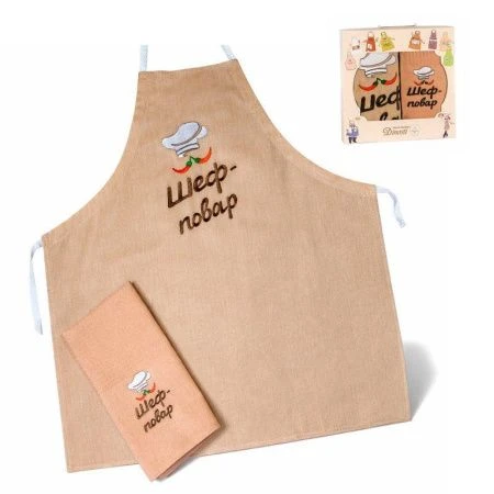 Набор кухонный 2пр фартук 72*80см, полотенце 50*60см, ФС-28 Шеф повар мужской