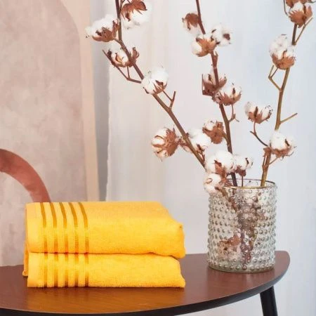 Полотенце махровое 30*50см Бриз желтый ВЫВОД