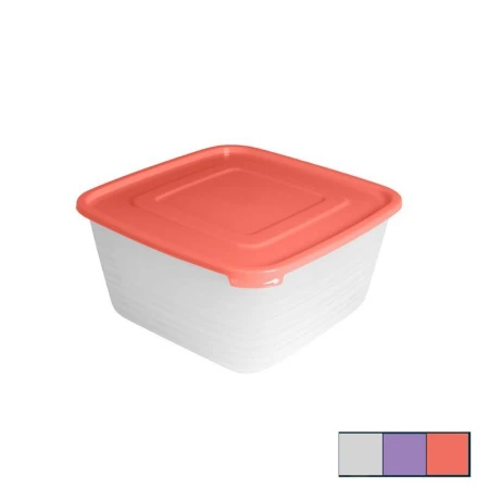 Контейнер пищевой набор 5шт 0,45/0,9/1,4/2,1/3л пластик УНИКО квадратный С221 (8)