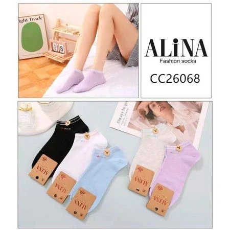 Носки женские короткие с полосками ALINA, 26068 р.36-41 (10)
