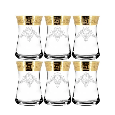 Стаканы армуды набор 6шт стекло ЗОЛОТОЙ КАРАТ KAV23-361/S/Z/6 (6)