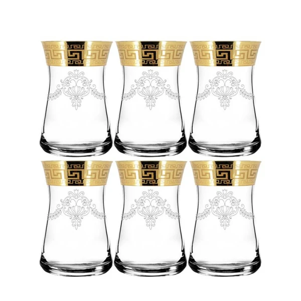 Стаканы армуды набор 6шт стекло ЗОЛОТОЙ КАРАТ KAV23-361/S/Z/6 (6)