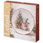Тарелка мелкая 23*3,5см фарфор С НОВЫМ ГОДОМ закусочная (24)