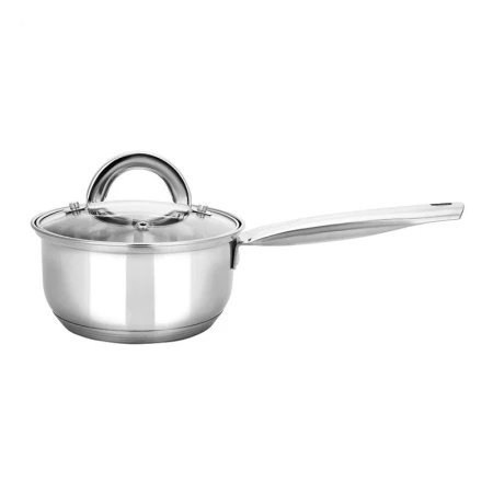 Ковш 2,1л нерж.сталь Rondy со стекл.крышкой 16см все виды плит ТМ Appetite SH07213 (8)