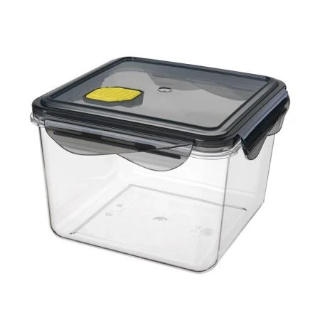 Контейнер пищевой СВЧ 1,7л 160*160*111мм пластик BRILLIANT с клапаном герметичный черный (12)