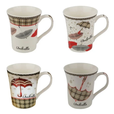 Кружка 370мл керамика ЗОНТИК 4 вида BMP3463-С/JC-10976 (48)