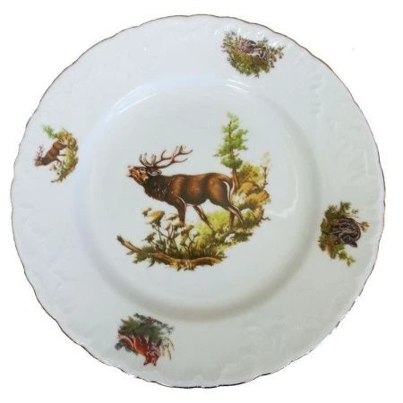 Тарелка мелкая 17см фарфор ОХОТА десертная OMD1051-Рококо-13