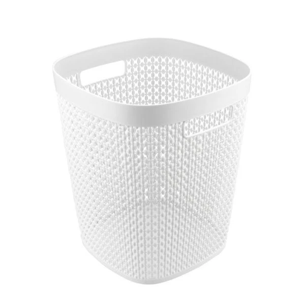 Корзина для бумаг 10л 230*230*270мм пластик ПИРУЛА Белый (10)