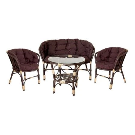 Набор мебели иск.ротанг Багамы Лайт Х (диван, 2 кресла, стол) коричневый, коричневый арт. BG4689 (1)