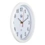 Часы настенные пластик 22см РУБИН Императорские белые (10)