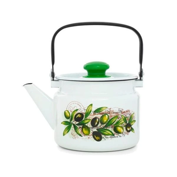 Чайник 2л эмаль ОЛИВЫ ТОСКАНЫ (6)