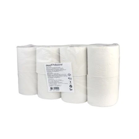 Бумага туалетная МЯГКОФФ Professional 8шт. 23м 2-х слойная белая (6)