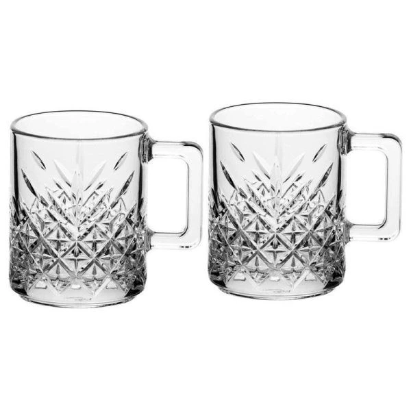 Кружки набор 2шт 250мл стекло ТАЙМЛЕСС (12)