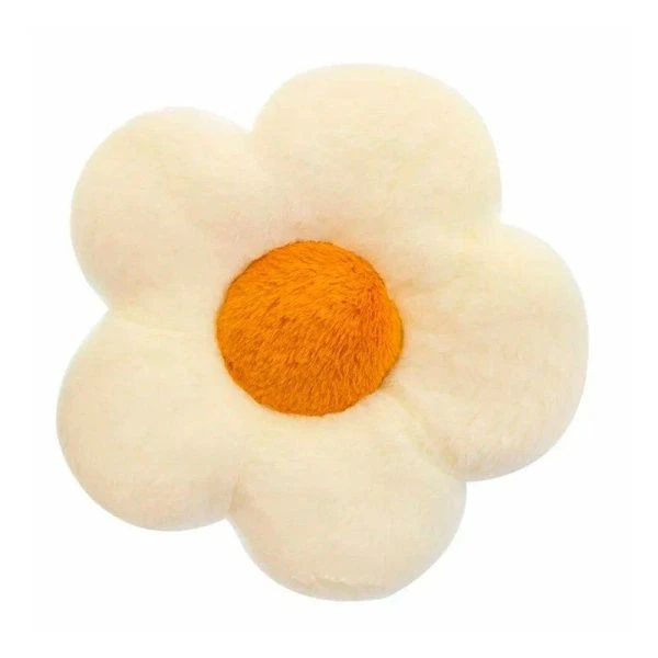 Подушка декоративная Цветок микрофибра белая JC-17870 (100)