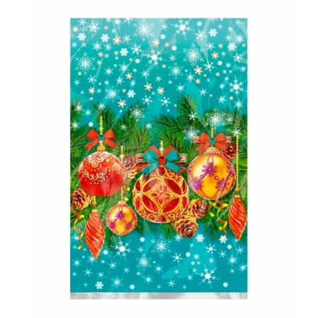 Пакет новогодний металлизированный ПП 30*50см 25мкм Новогодняя магия (100/2000)