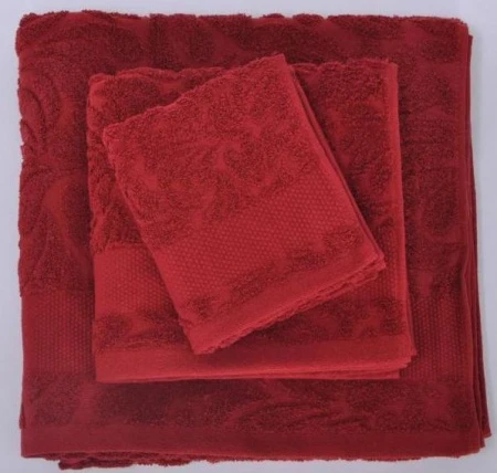 яяяПолотенце 30*50 бордовое JT3617-Rio Red