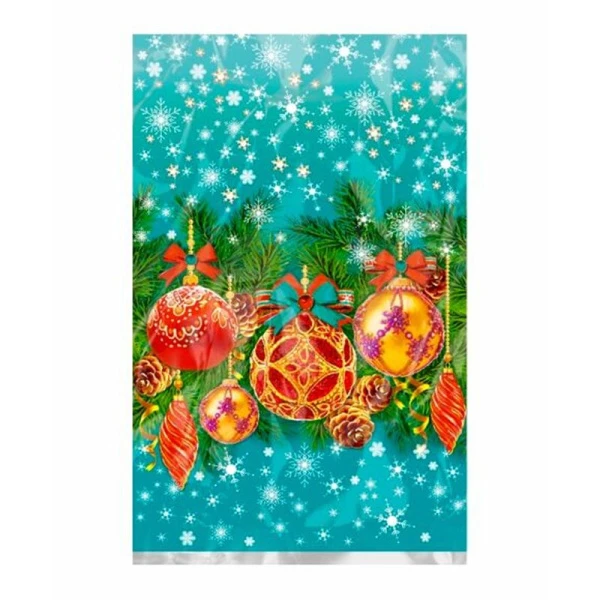 Пакет новогодний металлизированный ПП 30*50см 25мкм Новогодняя магия (100/2000)