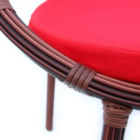 Набор мебели иск.ротанг Амальфи (2 кресла+2 подушки+стол 60см) коричневый,красный, арт. SR003 (1)
