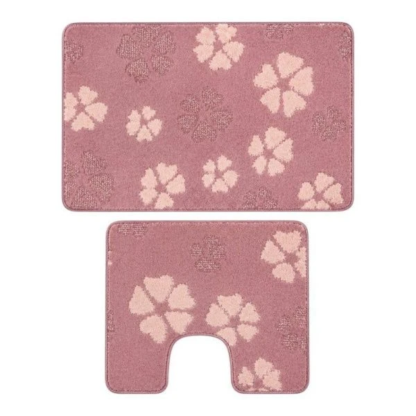 Набор ковриков в ванную 2пр 50*80/40*50 полипропилен MAXIMUS 4980 DUSTY ROSE розовый 2580
