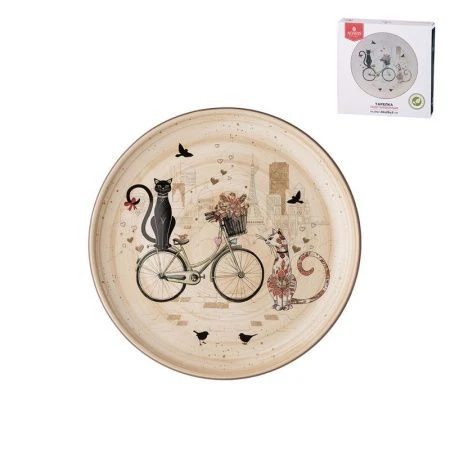 Тарелка мелкая 26*3см керамика ПАРИЖСКИЕ КОТЫ (16)