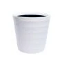 Горшок цветочный 16,6л 30*29см пластик ЛАУРА с вкладкой белый (1)