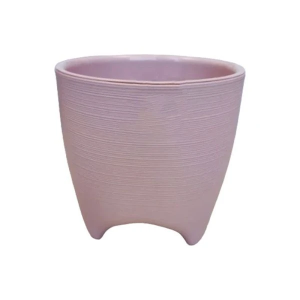 Горшок цветочный 2,25л 16*16см пластик ДЕ КОСТА с вкладкой розовая пудра (10)