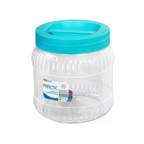 Банка ПЭТ 2л Practic круглая с ручкой (12)