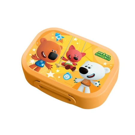 Ланч-бокс 980мл 180*130*50мм пластик МИ-МИ-МИШКИ оранжевый (12)