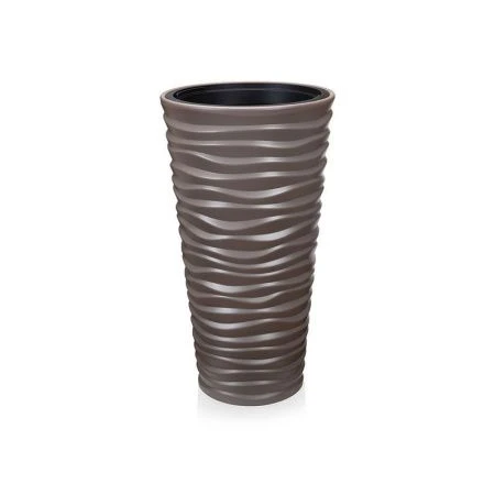 Кашпо 30*30*52,5см пластик Sandy серо-коричневый (3)