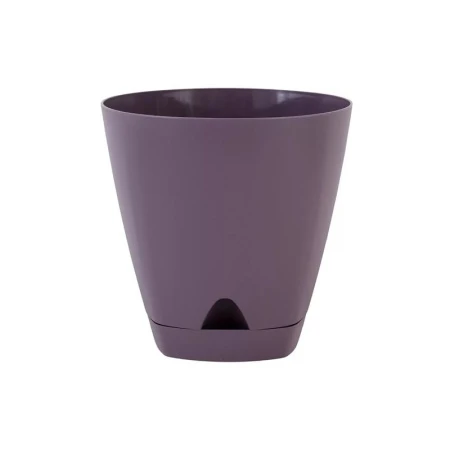 Горшок для цветов 8л 250мм пластик Amsterdam с прикорневым поливом морозная слива (6)