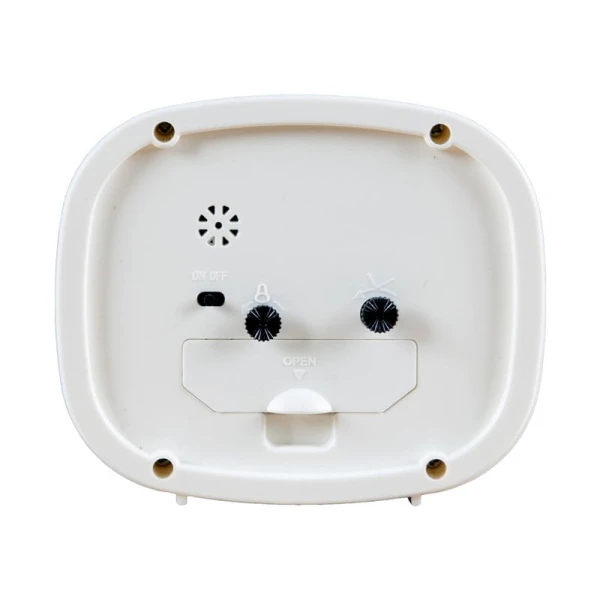 Будильник 12,5*10,5см кварц РУБИН Классика белый (20)