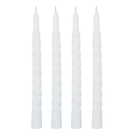 Набор свечей 4шт винтовые БАРОККО-1 белый (50)