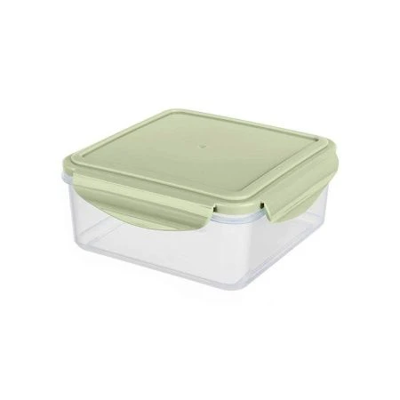Контейнер пищевой 1,0л 160*160*70мм пластик СВЧ SMART LOCK герметичный зеленый (20)