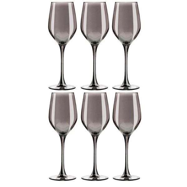 Бокалы для вина набор 6шт 270мл стекло СИЯЮЩИЙ ГРАФИТ (2)