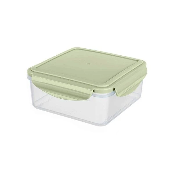 Контейнер пищевой 1,0л 160*160*70мм пластик СВЧ SMART LOCK герметичный зеленый (20)